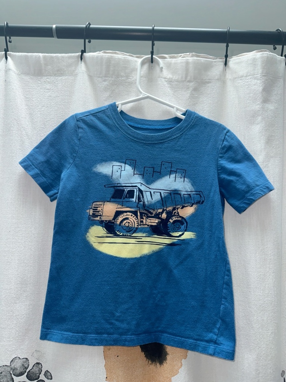 OshKosh B'gosh Blue Short Sleeve Tee with Dump Truck Art
